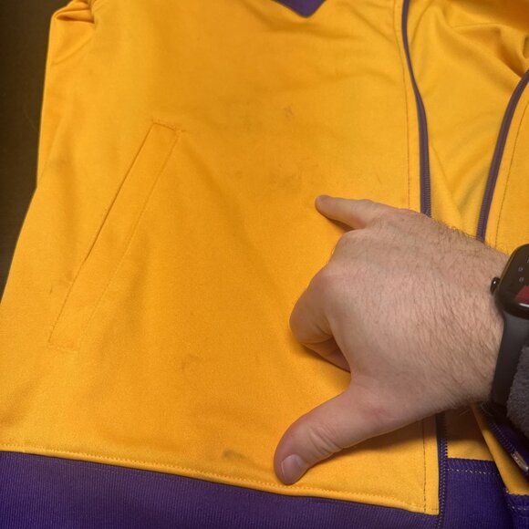 Adidas Lakers Track Jacket Small Purple Gold Full Zip Vintage Style - Picture 10 of 10